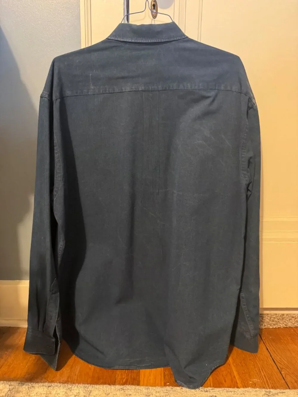 Banana Republic navy blue button-down shirt